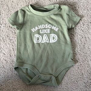Baby Essentials Olive 'Handsome Like Dad' Bodysuit